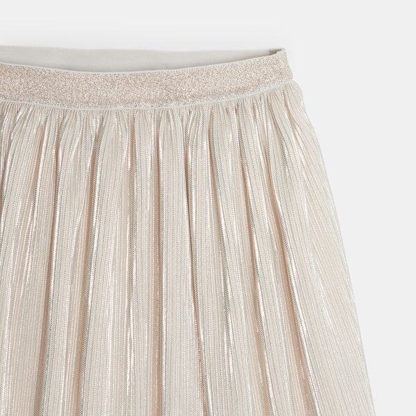 تنورة بليسيه لامعة مطرزة بالترتر للفتيات